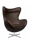 Fotel Jajo brązowy ciemny skóra 43 Premium - d2design